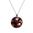 thumbnail image 1 of Grape Elegant Women's Glass Circular Pendant Necklace - Stylish Necklaces for Women, 1 of 5