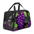 thumbnail image 1 of Grape Fabric 900D Oxford Cloth Pet Carrier Bag with Sherpa Base and Nylon Webbing, 17x10x11.8 in (43x26x30 cm) | Breathable and Durable Dog Travel Tote, 1 of 7