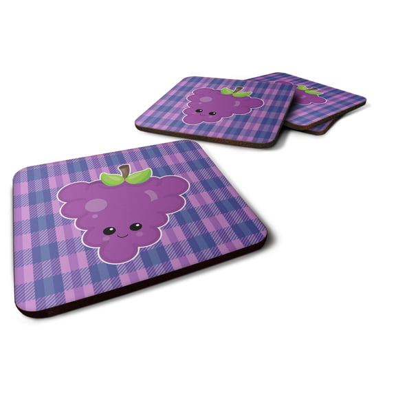 Grape Face Foam Coaster Set of 4