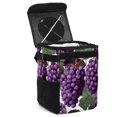 thumbnail image 1 of Grape Foldable Car Trash Can with Lid, Leak-Proof Hanging Storage Bag - Car Trash Bin, Mini Trash Can, 1 of 6