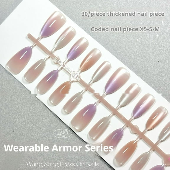 Grape Frozen Oval French Cat's Eye Wear Armor