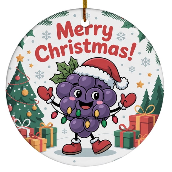 Grape Fruit Christmas Ornamen, Grape Merry Christmas Ornament, Fruit Xmas Tree Decor Ornaments 2025, Gift for Fruit Lovers
