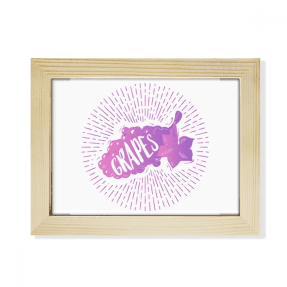 Grape Fruit Pulp Purple Art Deco Fashion Desktop Photo Frame Picture Art Decoration Painting 6x8 inch