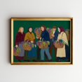Grape Kitchen Grape Harvest Poster, Folk Art Vineyard, Rustic Basket, Cottagecore ...