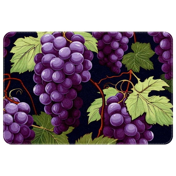 Grape Indoor Area Rug Carpet Mat - Polyester Non-Slip Machine Washable