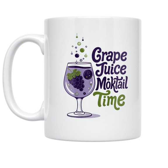 Grape Juice Mocktail Time - Mocktail Enthusiast - 11 oz Ceramic Coffee Mug