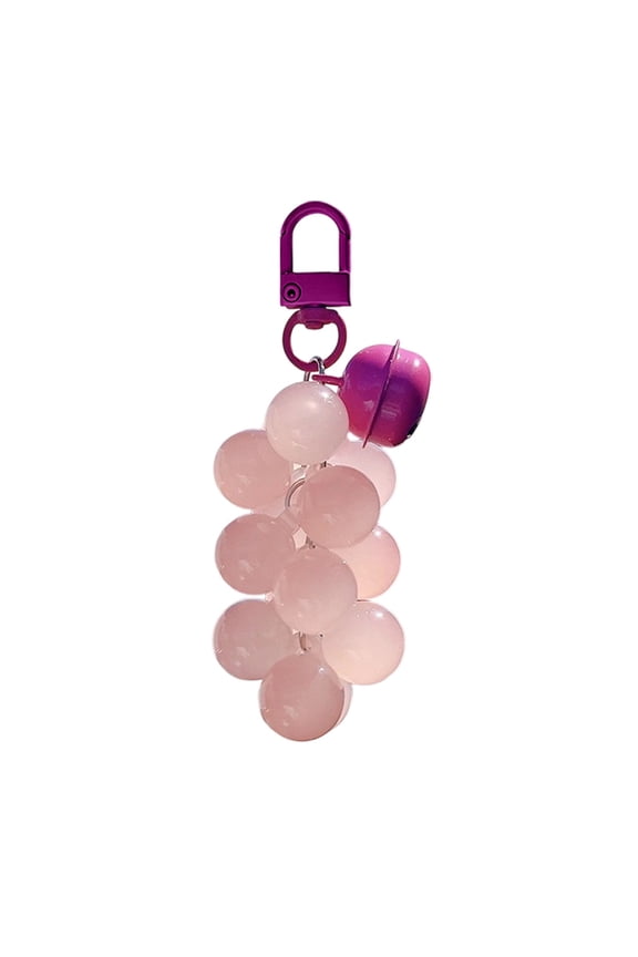 Grape Keychain Color Changing – Fruit Beads Functional Pendant Cute Purse Charms Outdoor Handbag Tote Fancy Ornament Hooks Beads Curtain String of Pearls Hanger Easter Decorations for The Home Indoor