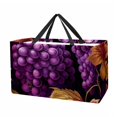 thumbnail image 1 of Grape Large Foldable Oxford Cloth Laundry Bag Storage Box Cube Organizer, 1 of 7
