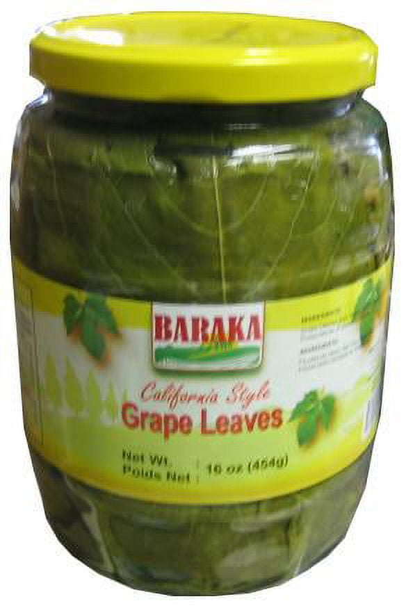 Grape Leaves (Baraka) 2lb Jar, DR.WT. 16 oz (454g)