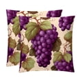 thumbnail image 1 of Grape Luxurious Velvet Decorative Throw Pillow Covers - Set of 2, Unique Patterns, 16x16, 18x18, 20x20 Inches for Home Decor & Gifts, 1 of 6