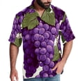 thumbnail image 1 of Grape Men's Short Sleeve Printed Button Down Hawaiian Beach Shirts, 1 of 6