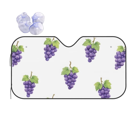 Grape Pattern Car Windshield Sun Shade Universal Fit Auto Sun Visor Protector
