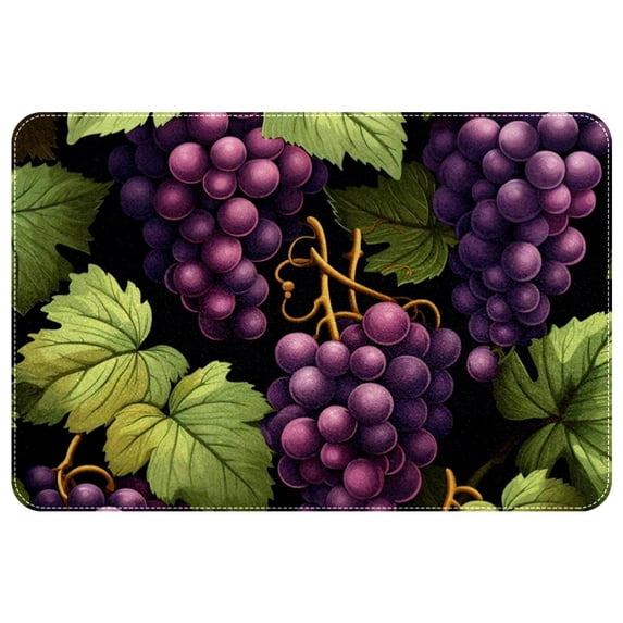 Grape Polyester Indoor Mat Non-Slip Area Rug Chair Rugs Machine Washable