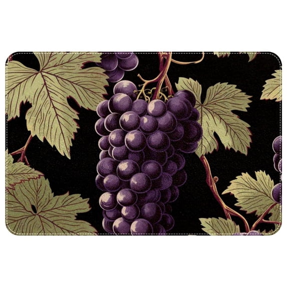 Grape Polyester Non-Slip Machine Washable Indoor Rug Floor Mat Chair Rug