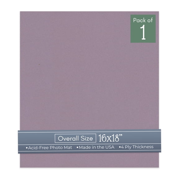 Grape Purple 16x18 Uncut Art Mat Board - No Opening - 1 Mat