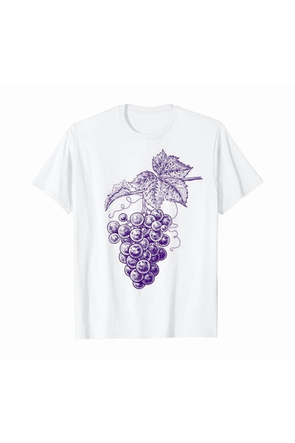 Grape Purple Fruit Retro Vintage Art Graphic Gift - Grape T-Shirt, Vintage Birthday Gift