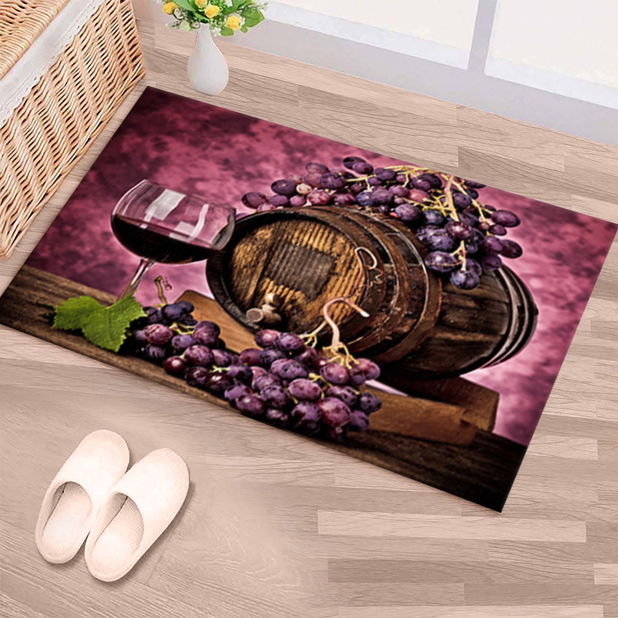 Grape Rug, Area Rugs, Pattern Rugs, Modern Rug, Kitchen Rug, Wine Glass ...