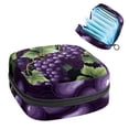 thumbnail image 1 of Grape Sanitary Napkin Purse Period Bag Small Storage Travel Security Pouch Case, 1 of 6