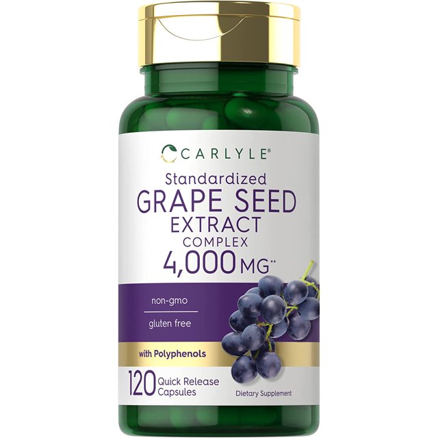 Grape Seed Extract 4,000mg 120 Quick Release Capsules Standardized