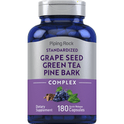 Grape Seed, Green Tea & Pine Bark Complex | 180 Capsules | Standardized Extract | by Piping Rock