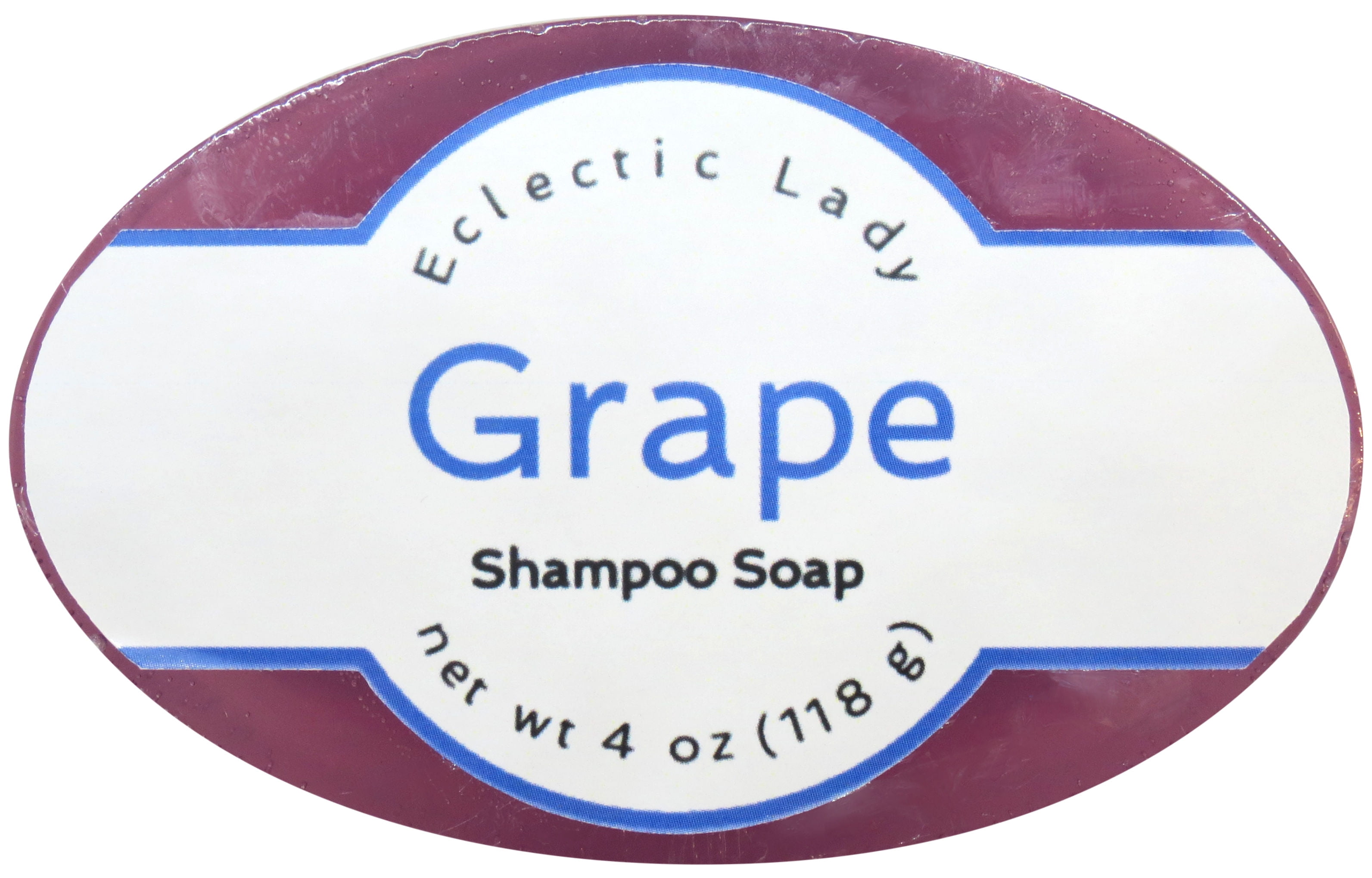 Grape Shampoo Soap Bar by Eclectic Lady, Argan Oil, Silk Protein, Honey
