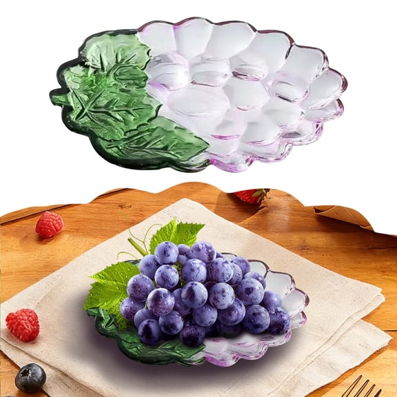 Grape Shaped Dessert Plate Cute Salad Platter Candy Dish Grape Bowl For Dinner Steak Snack Sweets Thanksgiving Christmas