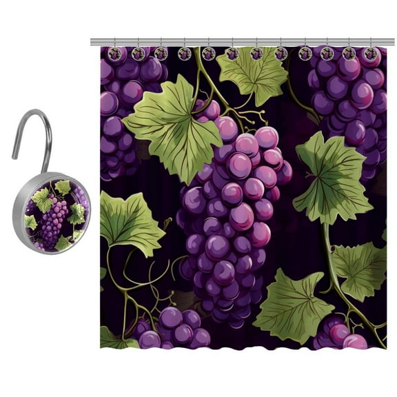 Grape Shower Curtain for Bathroom