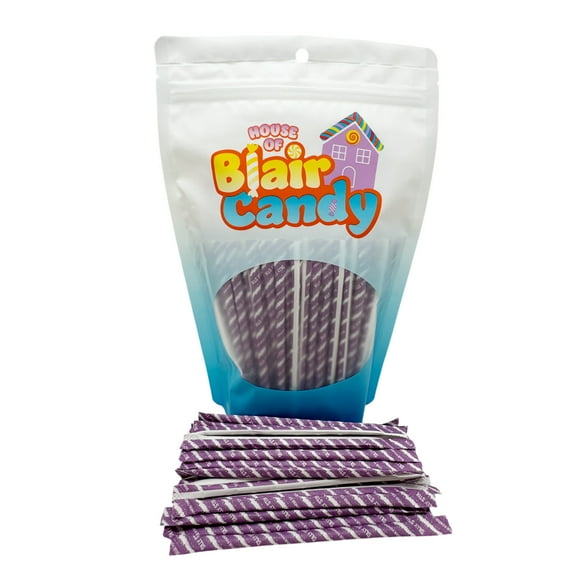 Grape Silly Stix (100 ct.) - Sour Powdered Candy Straws - Fruity Grape Powdered Candy