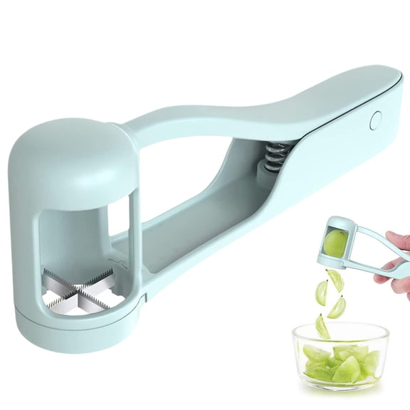 Grape Slicer Tomato Cutter Stainless Steel Fruit Slicer for Salads and Pizza Multi-Function Quick Fruit Slicing Tool for Home Kitchen Fruit Divider