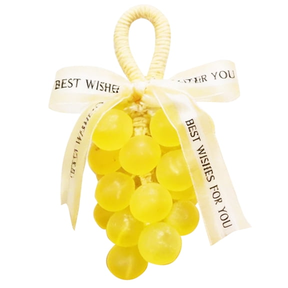 Grape Soap,Handmade Diy Grapes Cluster Shaped Soaps,3.94 inch Grape Soap On A Rope,Decorative Soaps Bars,Lasting Fragrance Grape Soaps,Grape Shape Hanging Soap Bar for Bathroom Decor,(Yellow,3.94 in)
