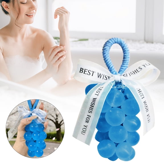 Grape Soap Handmade Grape Shaped Soap Bar, DIY Grapes Cluster Soap on a Rope Decorative Soap for Hand Washing Bathing Aromatherapy Soap Gift