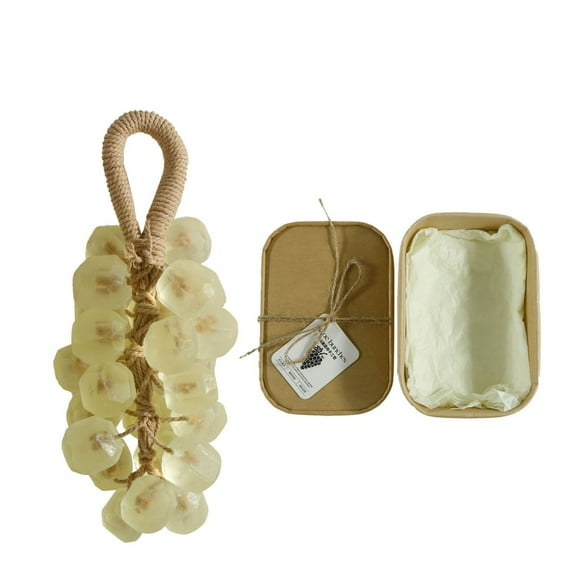 Grape Soap, Handmade Grape Soap on a Rope, Decorative & Aromatic Soaps for Washing Fresh Air