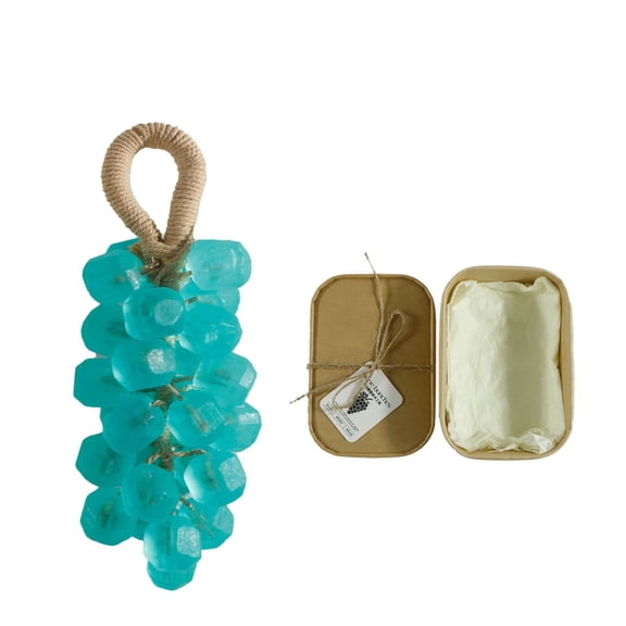 Grape Soap Handmade Natural Cold Process Grape Shaped Bathing Bar, 120g Plant Based Nourishment Moisturizing Cleansing Fresh Fragrance, For Face Body Hand Washing All Skin Types Gift Box Edition