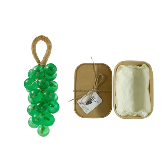 Grape Soap Handmade Natural Cold Process Grape Shaped Bathing Bar, 120g Plant Based Nourishment Moisturizing Cleansing Fresh Fragrance, For Face Body Hand Washing All Skin Types Gift Box Edition