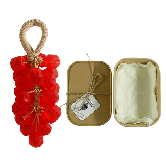 Grape Soap On A Rope Handmade Grapes Cluster Shaped Soaps & Body Grapes Bunch Soaps For Shower Hanging For Kitchens Or Bathrooms DIY Home Decor, Freshening