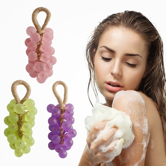 Grape Soap On A Rope, Personalized Handmade Crystal Grape Soap Gentle Cleansing Soap, Grape Soaps on a Rope for Women Men, Unique Decorative Grape Shaped Soap for Bathroom Home PURPLE
