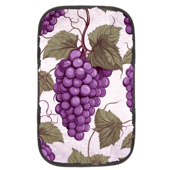 Grape Soft Comfortable Furry Printed Car Armrest Mat Armrest Cover Car Armrest Pad Armrest Accessories 12.5x8.2 Inch