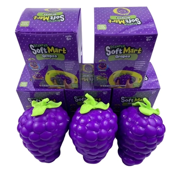 Grape Squishy Large, Grape Squishy Big, Jumbo Grape Squeeze, Jumbo Purple Grape Stress Ball Crazy Fruit Shaped Squishy Slow Rising Soft Squeeze Fidget Ball for Anxiety Relief Party Favors-1PC 8inch