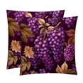 thumbnail image 1 of Grape Sumptuous Velvet Throw Pillow Covers Set of 2, Decorative Bed Pillow Cases with Unique Patterns for Home Decor, Sizes 16x16, 18x18, 20x20 Inches, 1 of 6