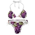 thumbnail image 1 of Grape Swim Suit Women Bikini Set Detachable Sponge Adjustable Strap Two-Pack Swim Wear, 1 of 6