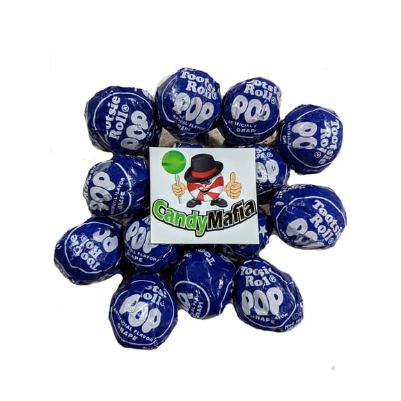 Grape Tootsie Pops 60 Count with CandyMafia Magnet