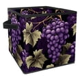 thumbnail image 1 of Grape Toy Storage Baskets, Foldable with Handle, 10.8"x10.5"x10.6", Large Capacity - Storage Bins for Clothes, 1 of 6