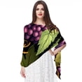 thumbnail image 1 of Grape Translucent Chiffon Silk Hair Scarf Lightweight Breathable Shawl for Women 180x73cm 70.86x28.7in, 1 of 6
