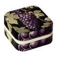 thumbnail image 1 of Grape Travel Portable Square Jewelry Box Organizing Rings Earrings Necklaces Bracelets for Girls Women, 1 of 6