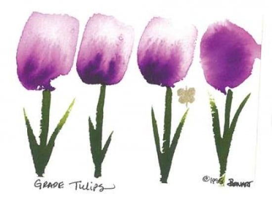 Grape Tulips Canvas Art - Beth Bonart (22 x 28)