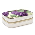 thumbnail image 1 of Grape Velvet Portable Jewelry Organizer Box with Removable Compartment - Gift and Jewelry Display, 1 of 7