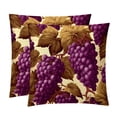 thumbnail image 1 of Grape Velvet Throw Covers Pillow Inserts - Set of 2 Decorative Pillows with Unique Patterns for Home Decor, Couch, Bed - 16x16, 18x18, 20x20 Inches, 1 of 6