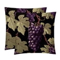 thumbnail image 1 of Grape Velvet Throw Pillow Covers Set of 2 - 16x16, 18x18, 20x20 Inches - Unique Patterns - Bed Pillow Inserts Included for Various Occasions, 1 of 6