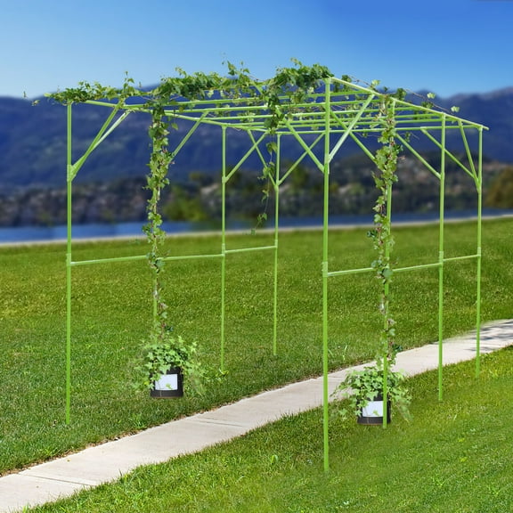 Grape Vine Trellis, Garden Trellis for Climbing Plants, Plant Support Rack-Green