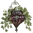 thumbnail image 1 of Grape Vineyard Grapevines Leaves Glass Metal Wall Vase Purple, 1 of 5